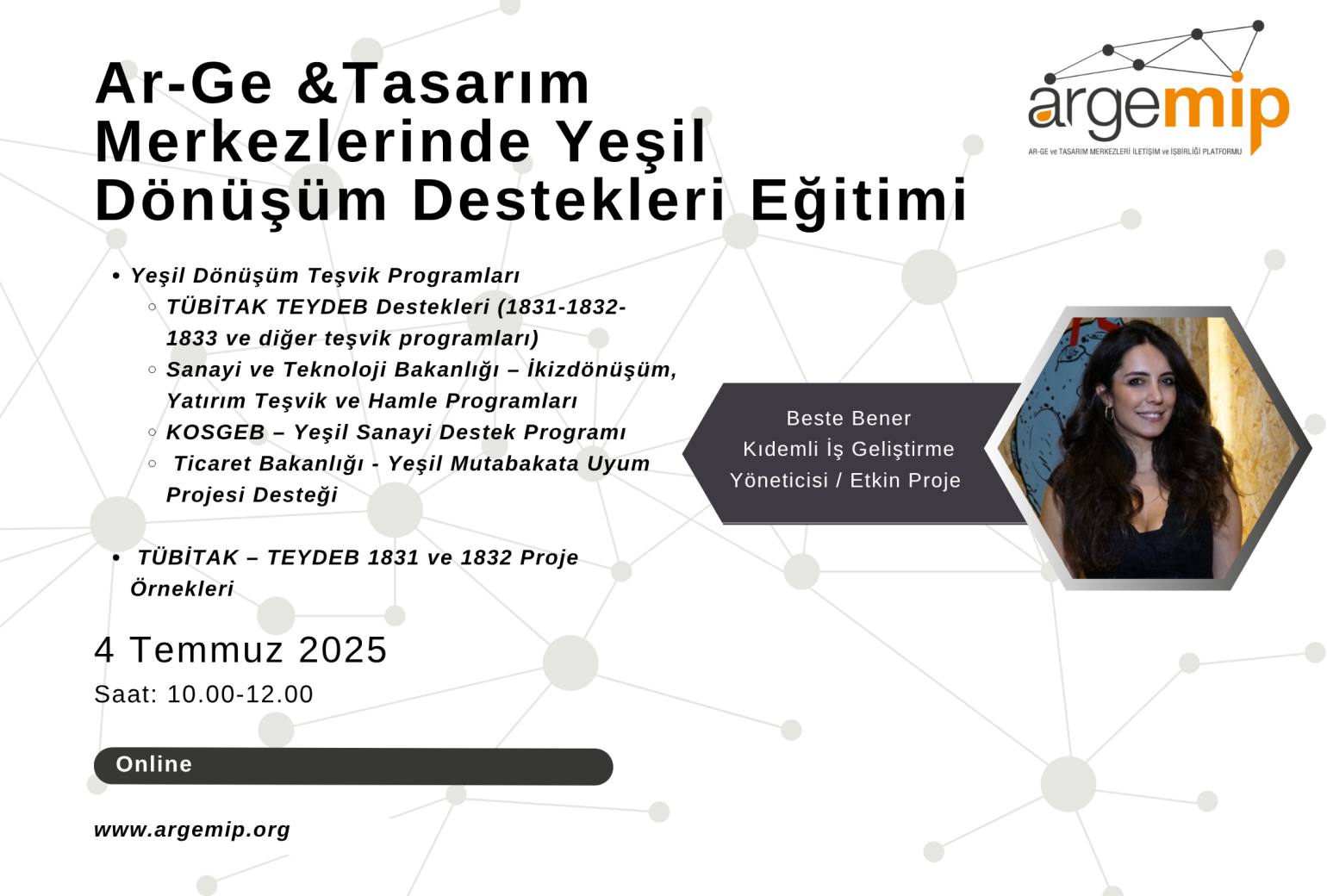 Ar-Ge &Tasarım Merkezlerinde Yeşil Dönüşüm Destekleri Eğitimi