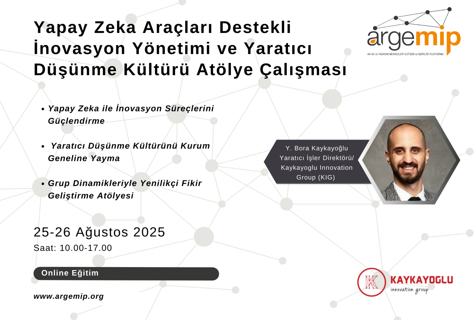 Yapay Zeka Araçları Destekli İnovasyon Yönetimi ve Yaratıcı Düşünme Kültürü Atölye Çalışması